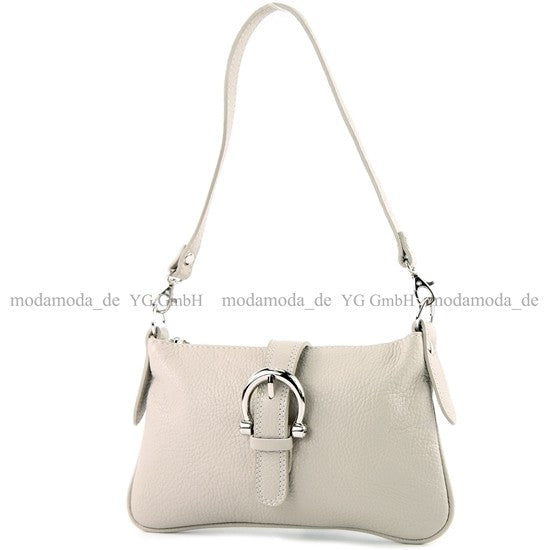 modamoda de - T05 - ital Citytasche Umhängetasche Klein aus Leder