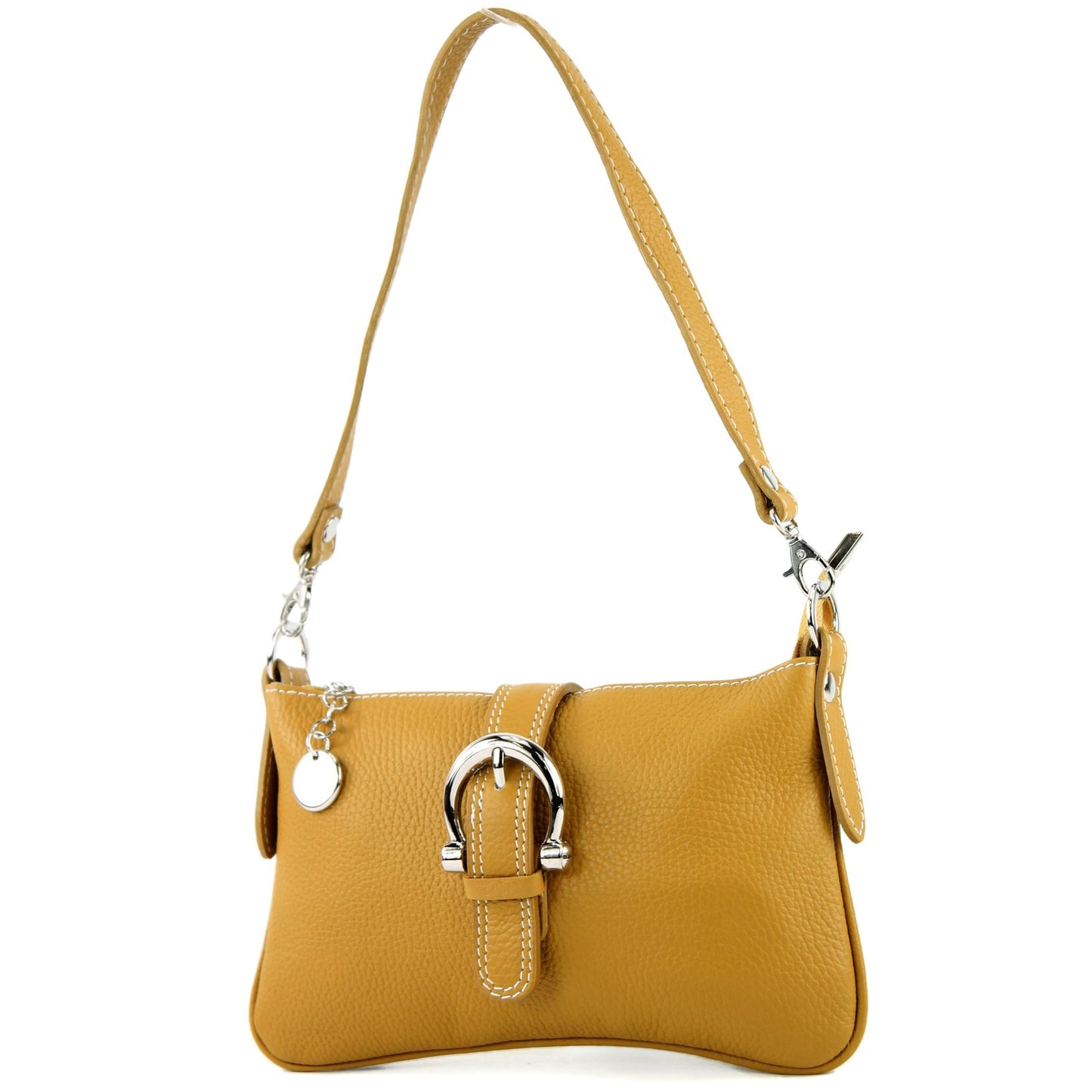 modamoda de - T05 - ital Citytasche Umhängetasche Klein aus Leder