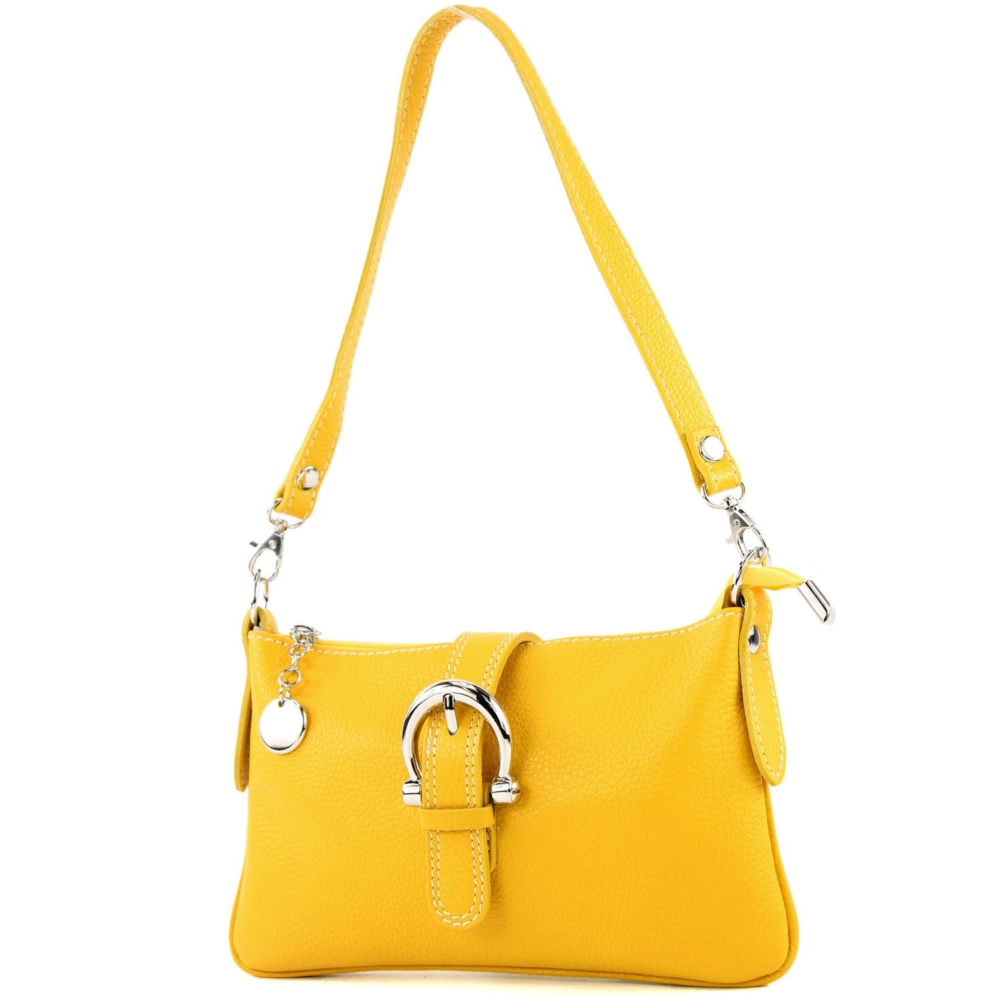 modamoda de - T05 - ital Citytasche Umhängetasche Klein aus Leder