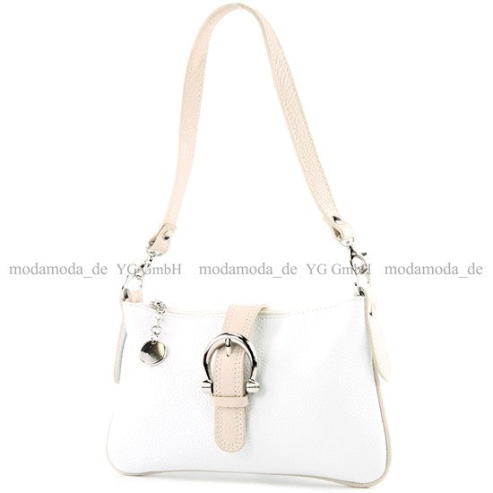 modamoda de - T05 - ital Citytasche Umhängetasche Klein aus Leder