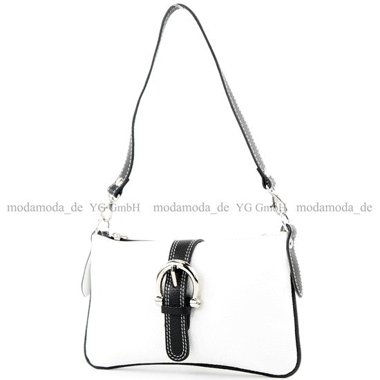 modamoda de - T05 - ital Citytasche Umhängetasche Klein aus Leder