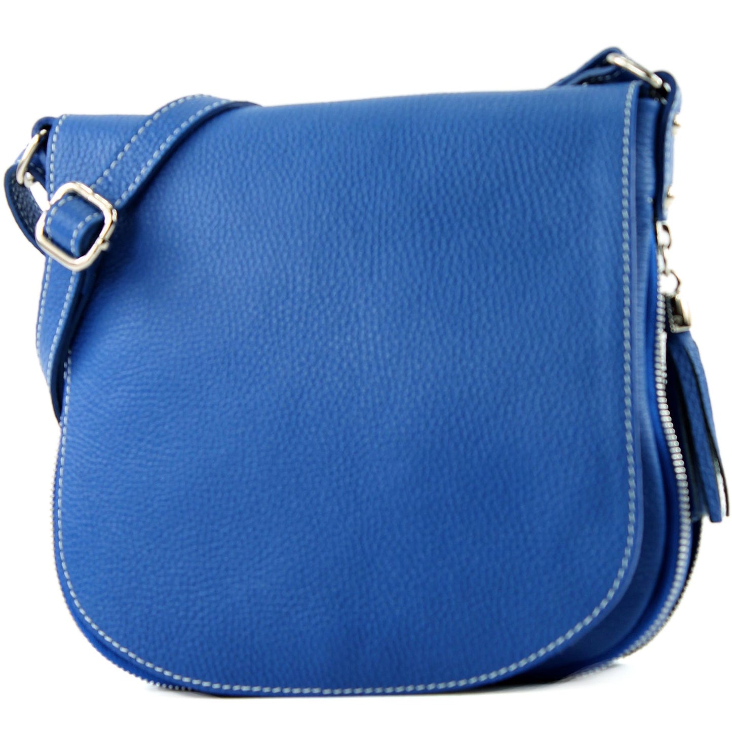 modamoda de - T06 - ital Messenger Umhängetasche aus Leder