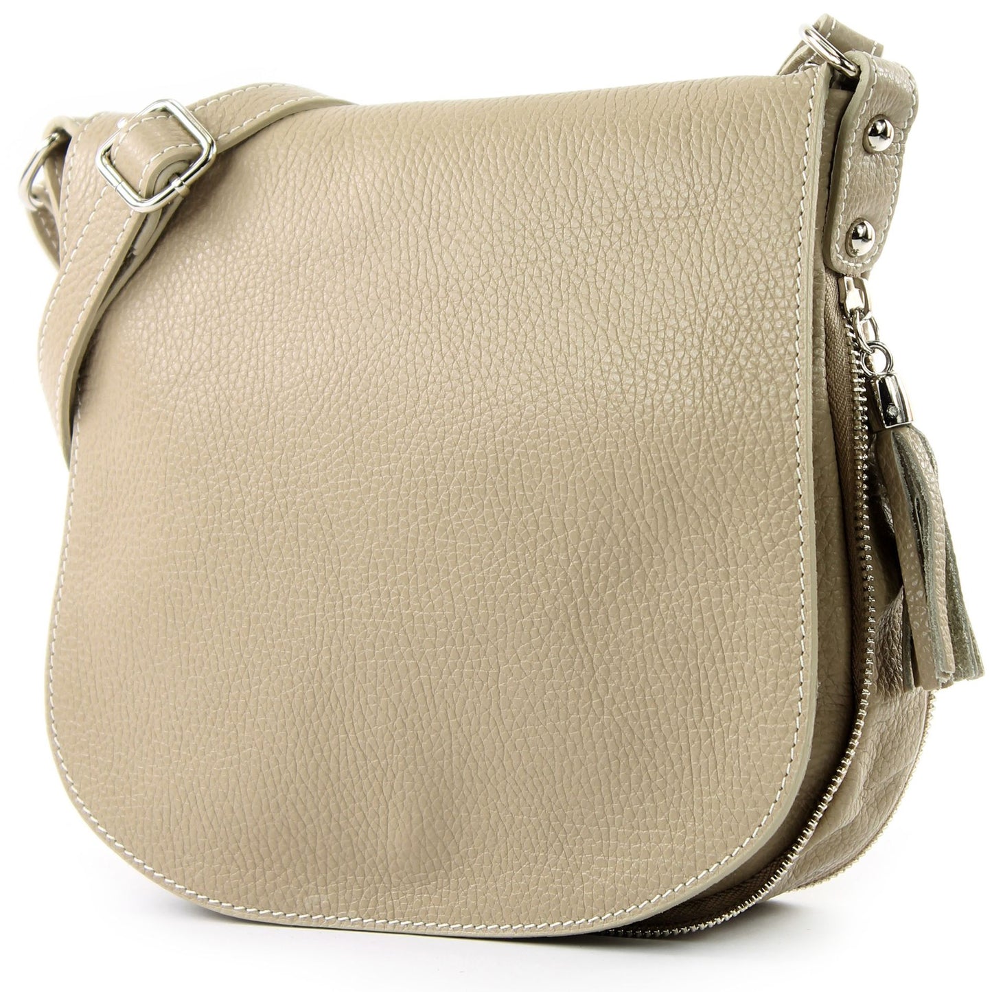 modamoda de - T06 - ital Messenger Umhängetasche aus Leder