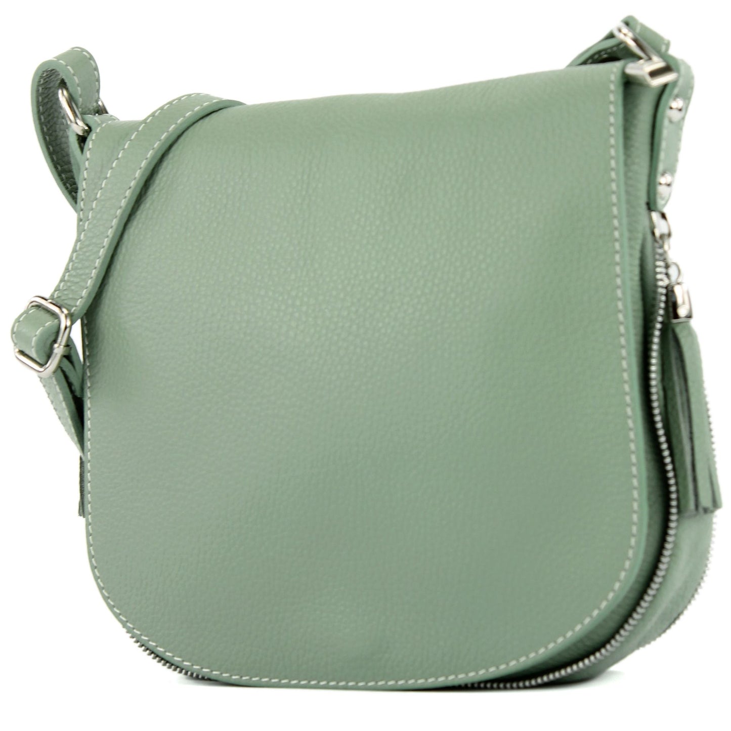 modamoda de - T06 - ital Messenger Umhängetasche aus Leder
