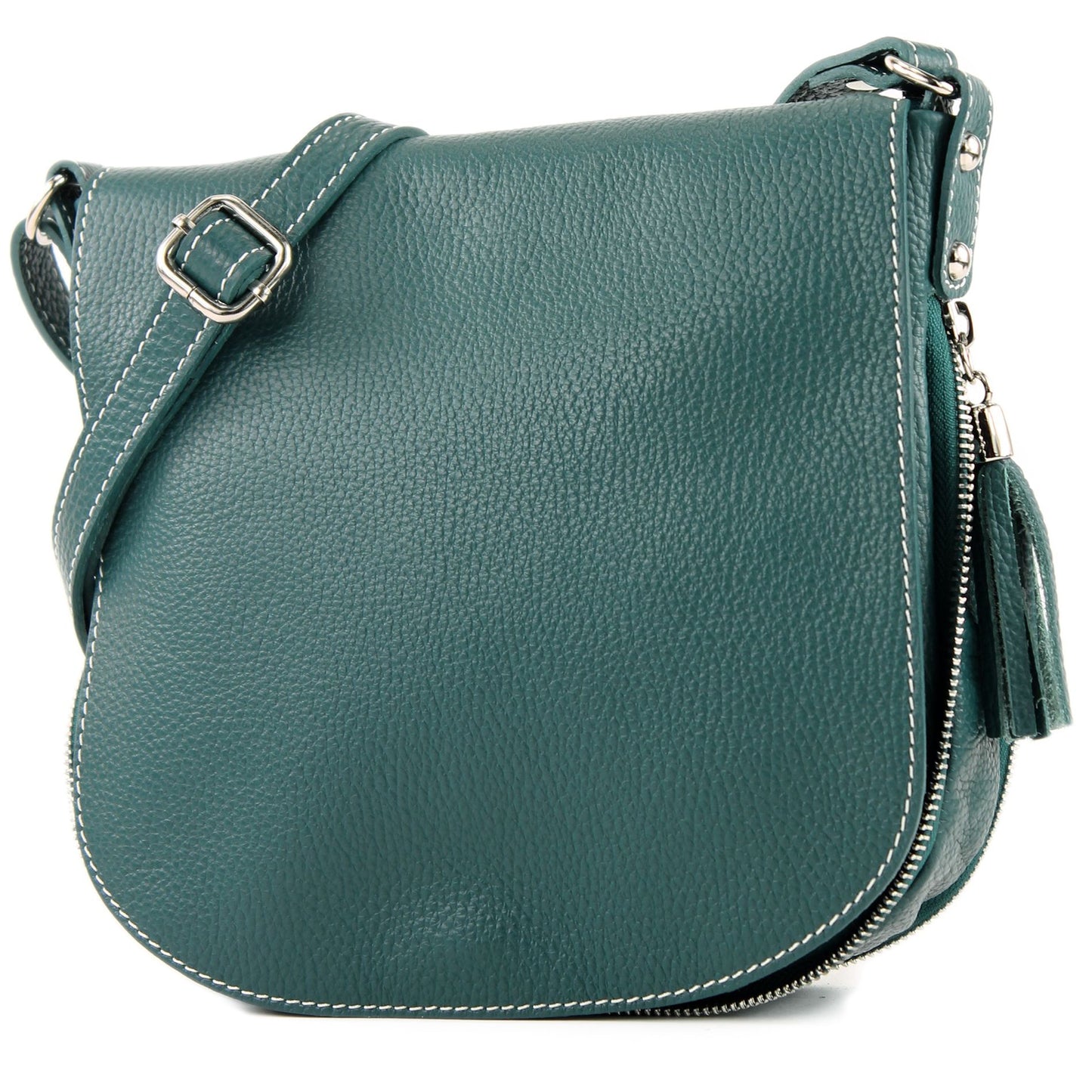 modamoda de - T06 - ital Messenger Umhängetasche aus Leder