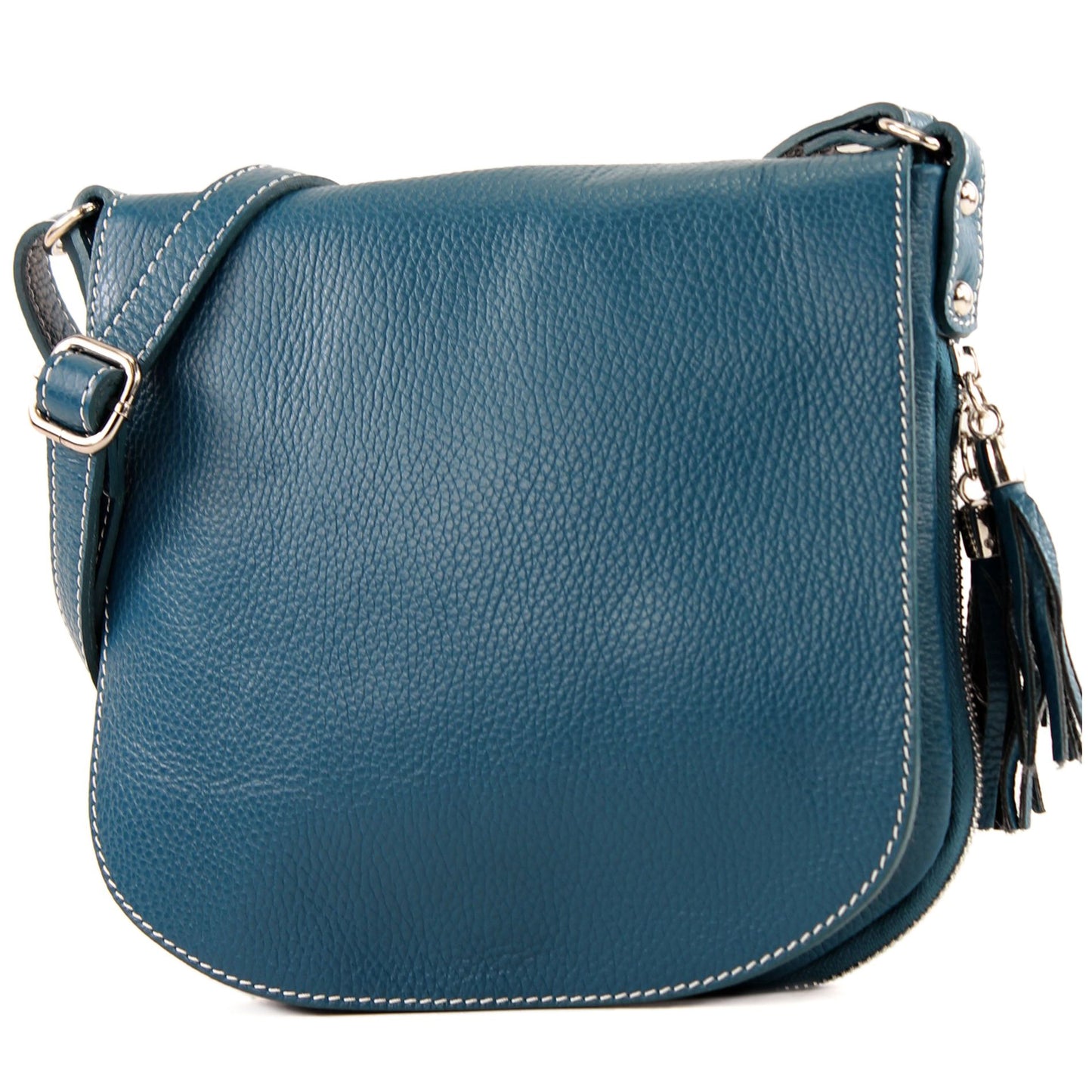 modamoda de - T06 - ital Messenger Umhängetasche aus Leder