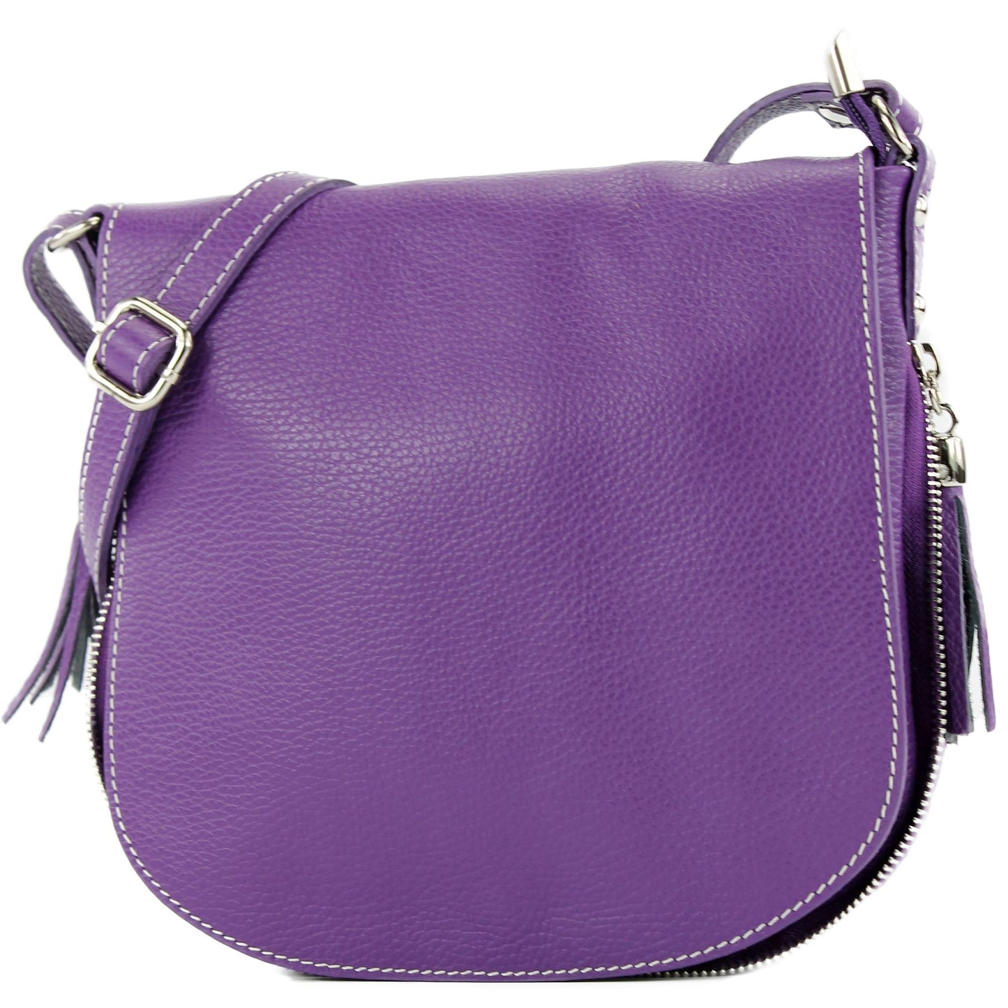 modamoda de - T06 - ital Messenger Umhängetasche aus Leder