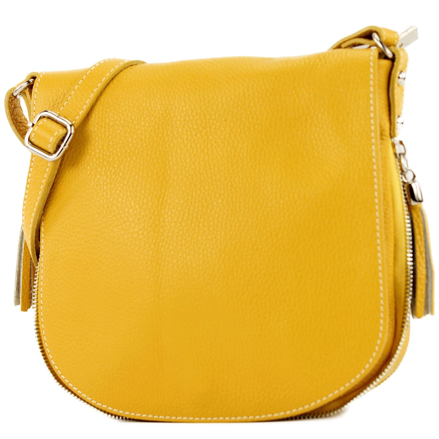 modamoda de - T06 - ital Messenger Umhängetasche aus Leder