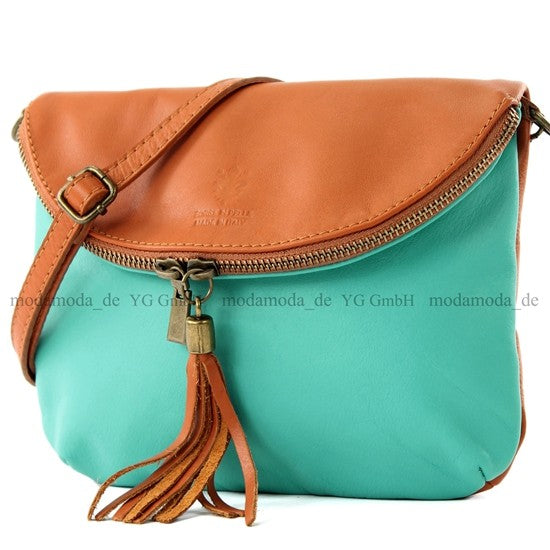 modamoda de - T07 - ital. Umhänge Clutch Klein Nappaleder