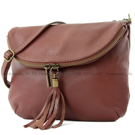 modamoda de - T07 - ital. Umhänge Clutch Klein Nappaleder