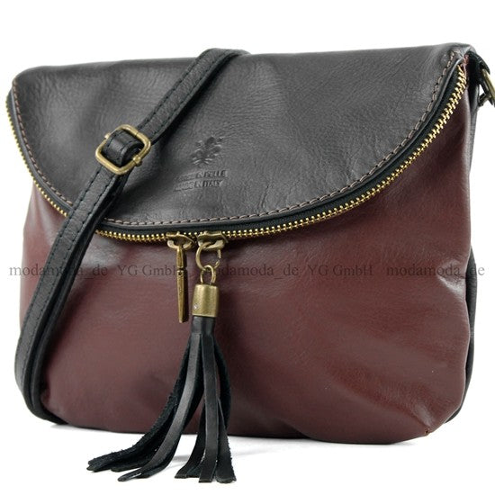 modamoda de - T07 - ital. Umhänge Clutch Klein Nappaleder