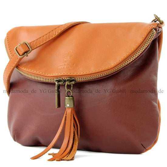 modamoda de - T07 - ital. Umhänge Clutch Klein Nappaleder