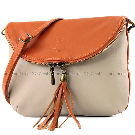 modamoda de - T07 - ital. Umhänge Clutch Klein Nappaleder
