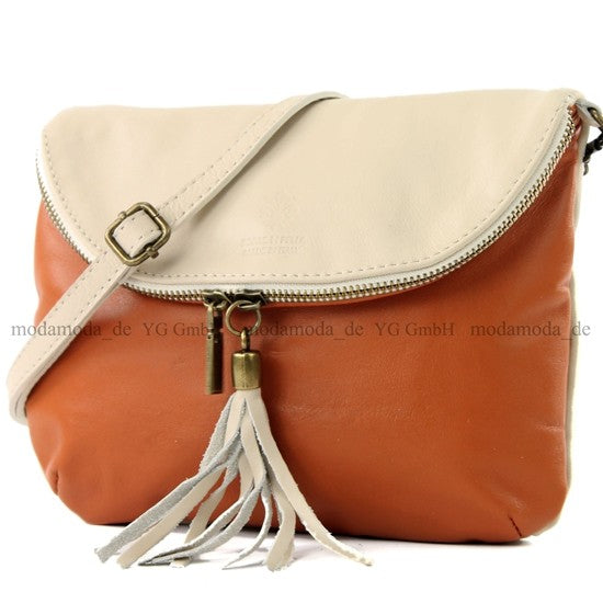 modamoda de - T07 - ital. Umhänge Clutch Klein Nappaleder