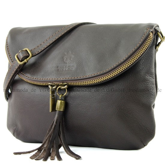 modamoda de - T07 - ital. Umhänge Clutch Klein Nappaleder