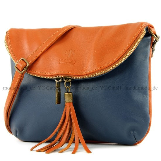 modamoda de - T07 - ital. Umhänge Clutch Klein Nappaleder