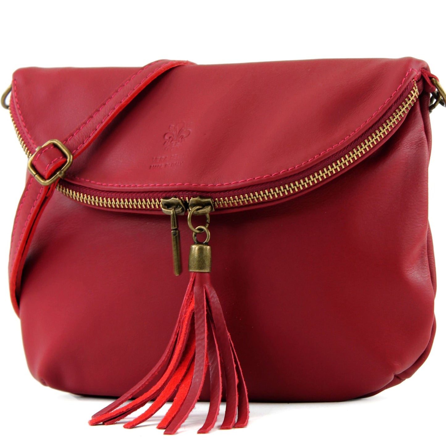 modamoda de - T07 - ital. Umhänge Clutch Klein Nappaleder