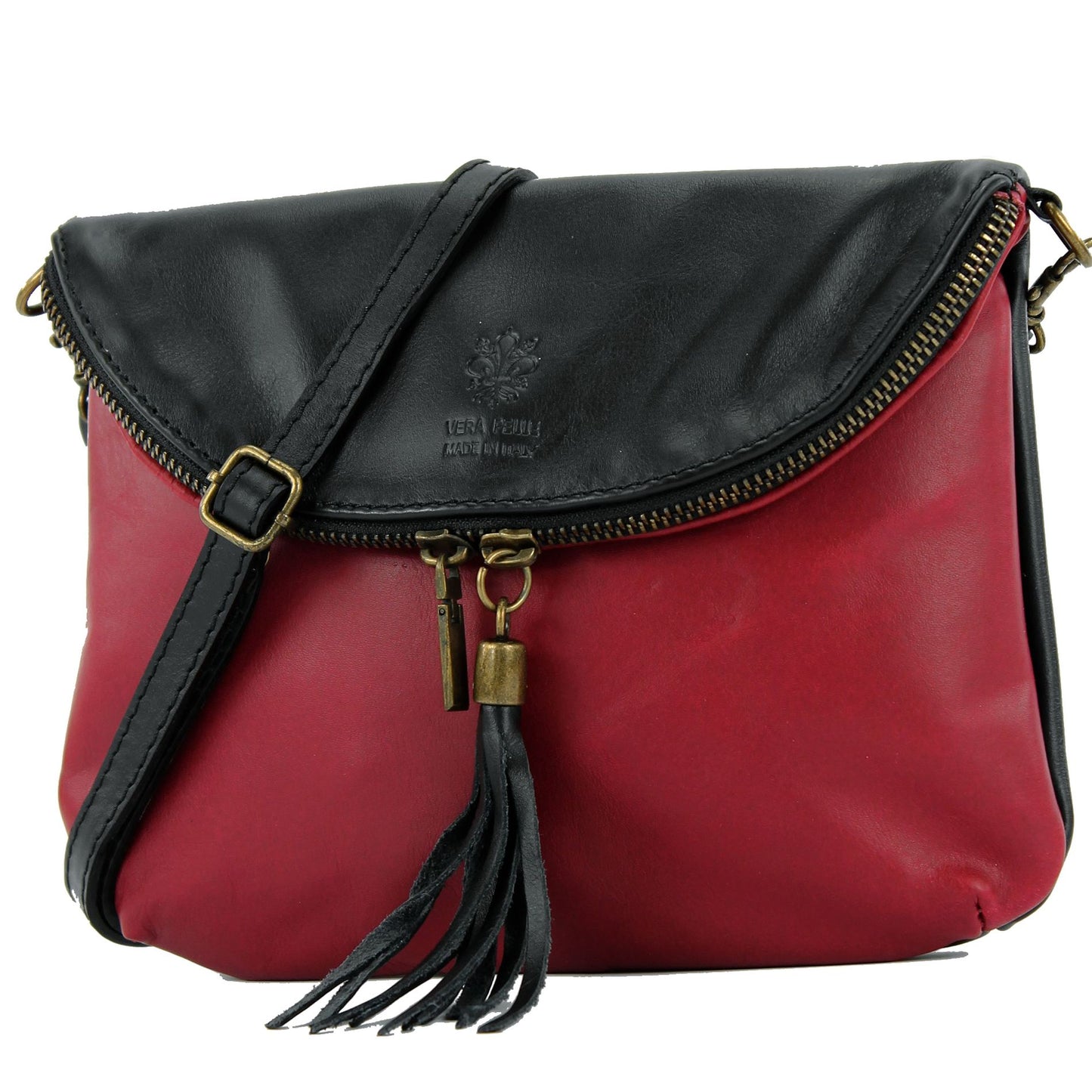 modamoda de - T07 - ital. Umhänge Clutch Klein Nappaleder