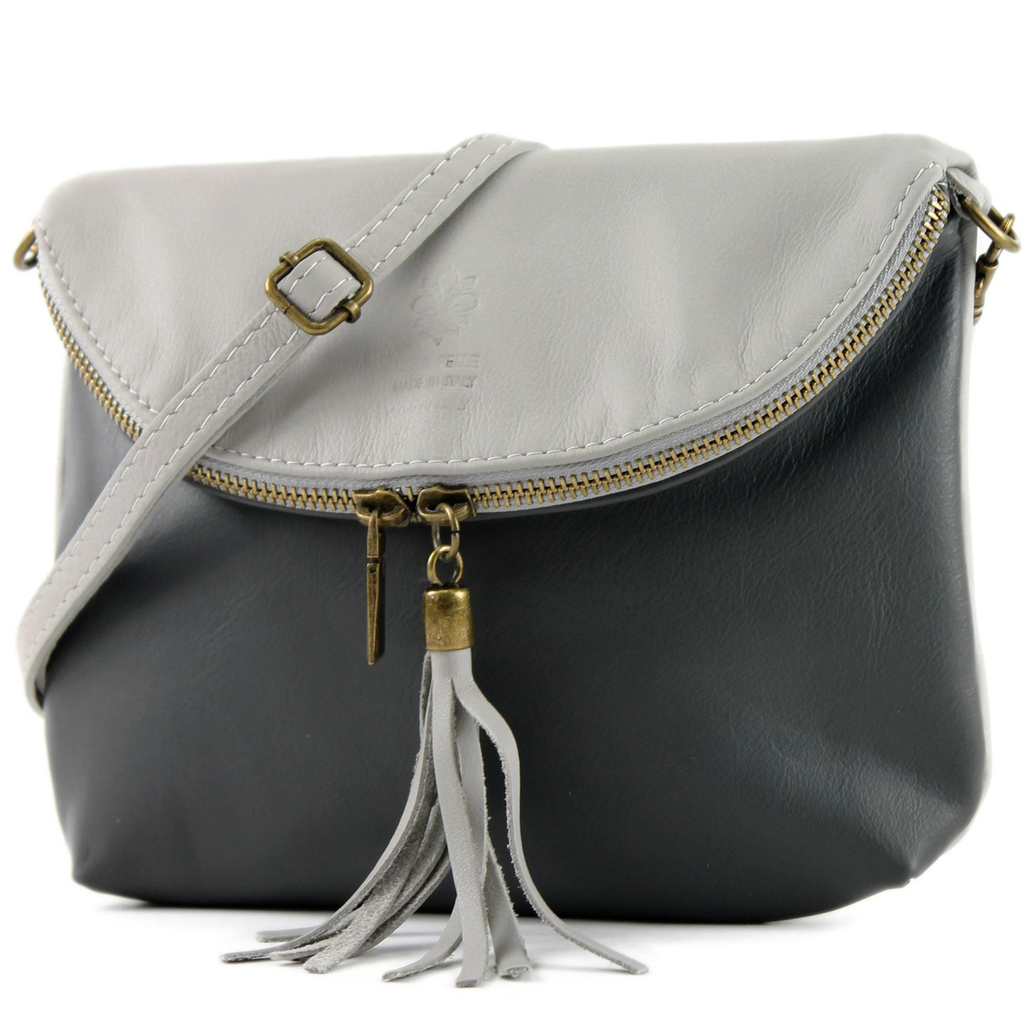 modamoda de - T07 - ital. Umhänge Clutch Klein Nappaleder
