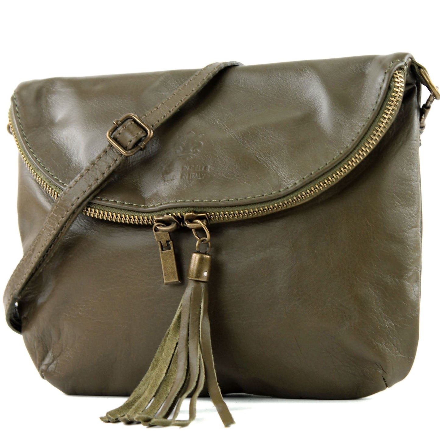modamoda de - T07 - ital. Umhänge Clutch Klein Nappaleder