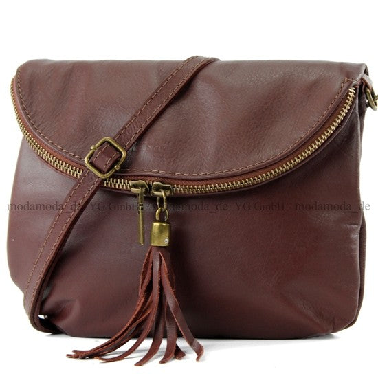 modamoda de - T07 - ital. Umhänge Clutch Klein Nappaleder