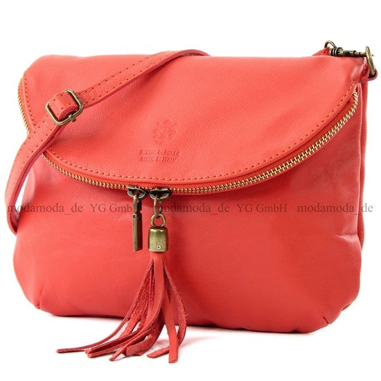 modamoda de - T07 - ital. Umhänge Clutch Klein Nappaleder