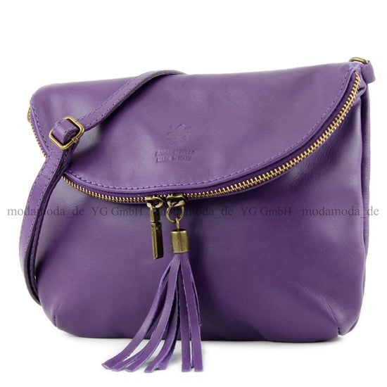 modamoda de - T07 - ital. Umhänge Clutch Klein Nappaleder