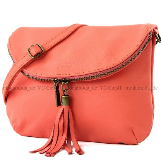 modamoda de - T07 - ital. Umhänge Clutch Klein Nappaleder