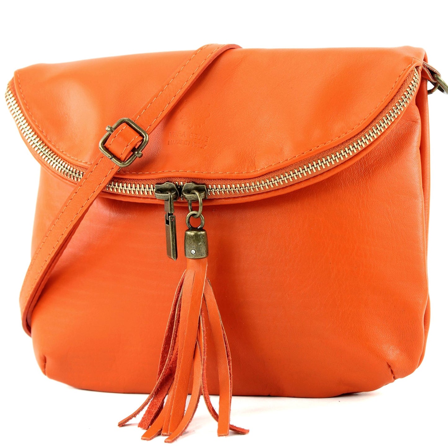modamoda de - T07 - ital. Umhänge Clutch Klein Nappaleder