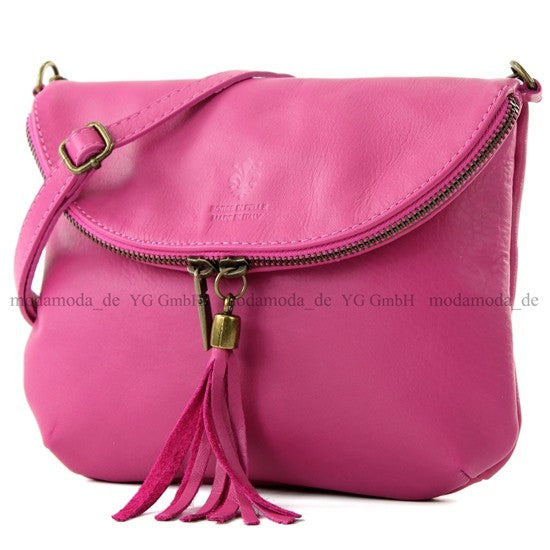 modamoda de - T07 - ital. Umhänge Clutch Klein Nappaleder