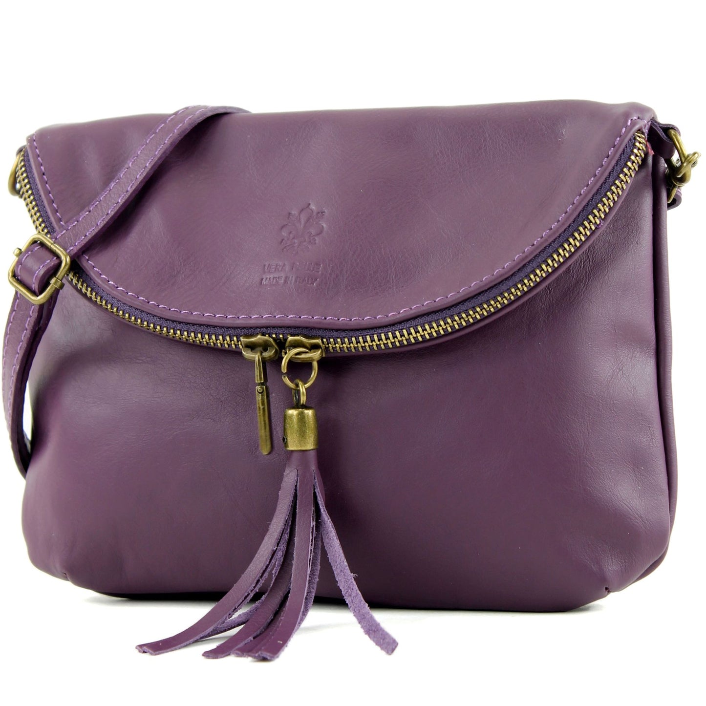 modamoda de - T07 - ital. Umhänge Clutch Klein Nappaleder