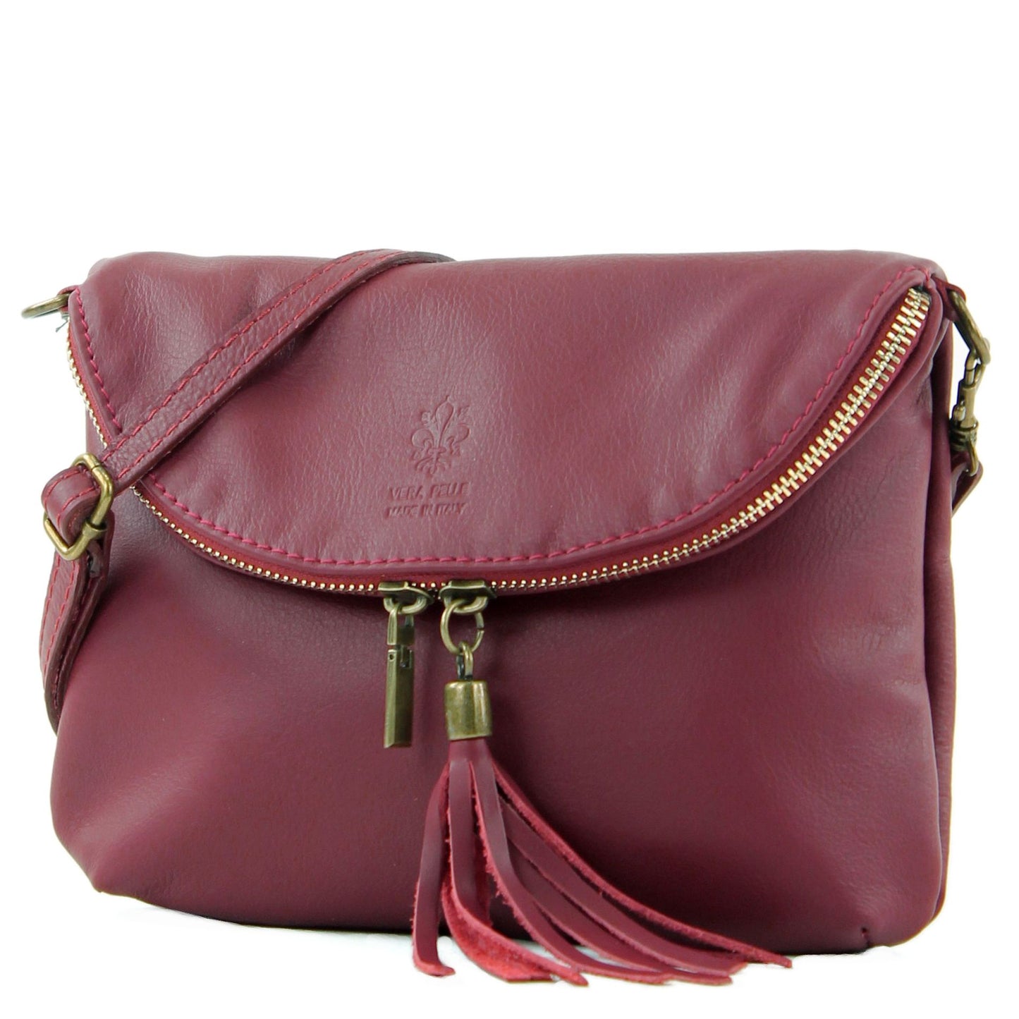 modamoda de - T07 - ital. Umhänge Clutch Klein Nappaleder