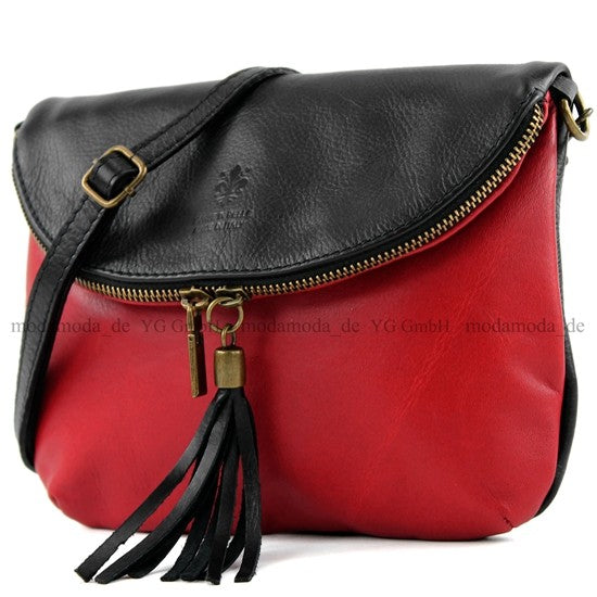 modamoda de - T07 - ital. Umhänge Clutch Klein Nappaleder
