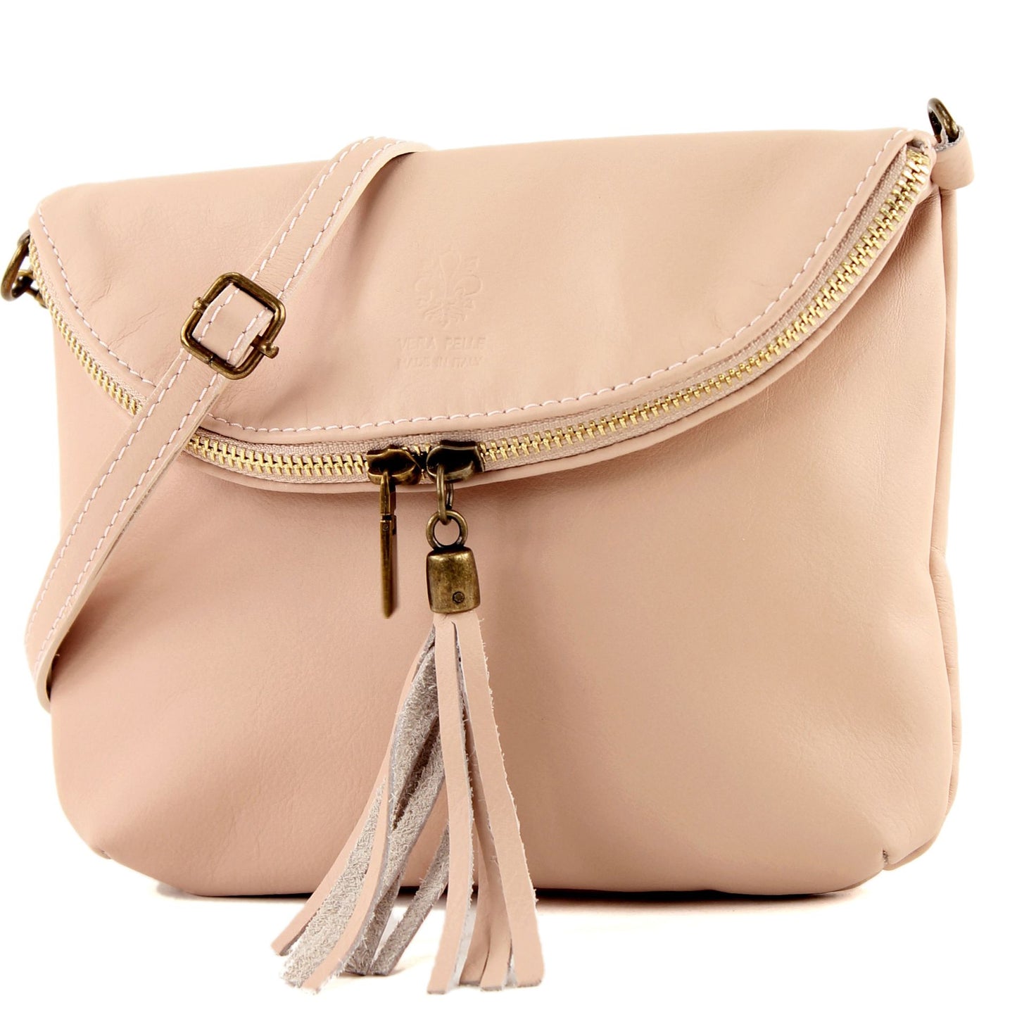 modamoda de - T07 - ital. Umhänge Clutch Klein Nappaleder