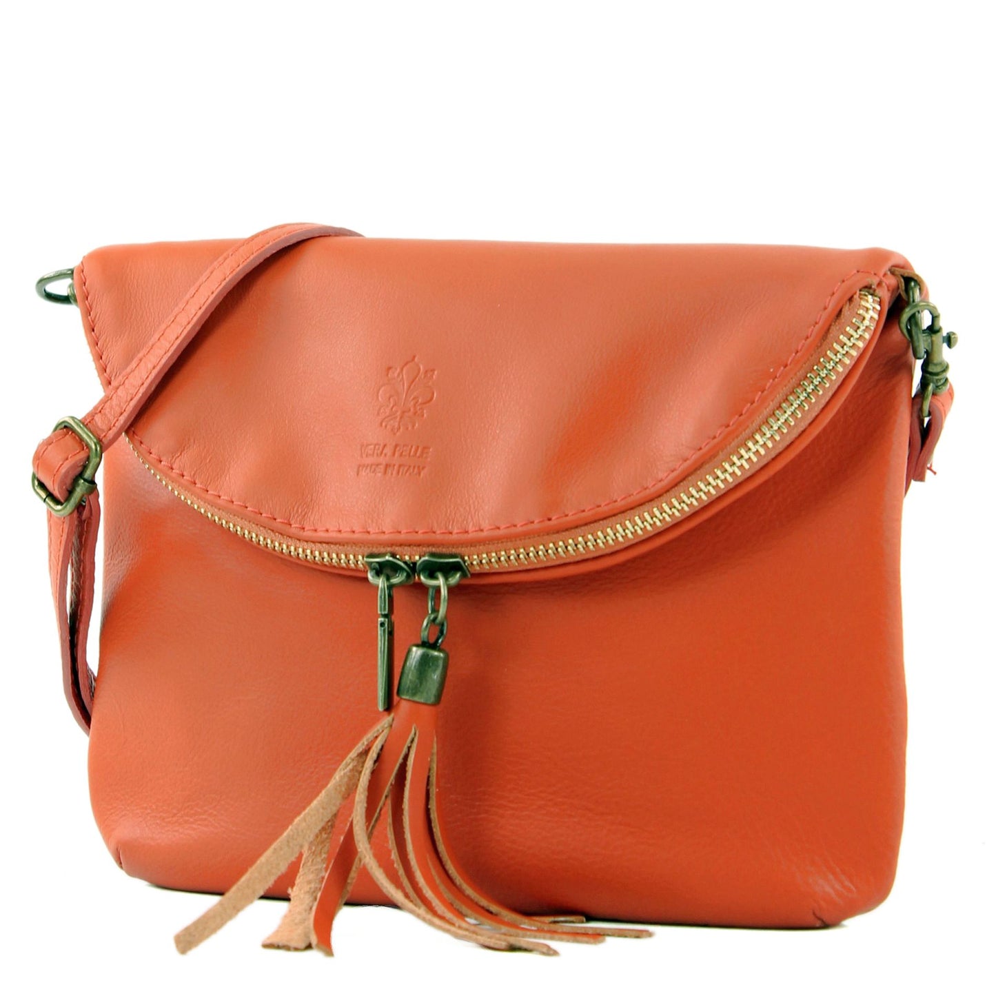 modamoda de - T07 - ital. Umhänge Clutch Klein Nappaleder