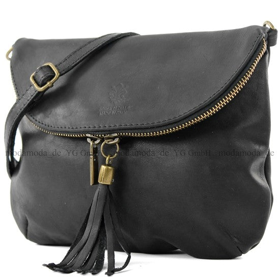modamoda de - T07 - ital. Umhänge Clutch Klein Nappaleder