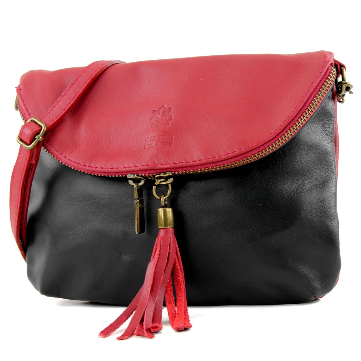 modamoda de - T07 - ital. Umhänge Clutch Klein Nappaleder