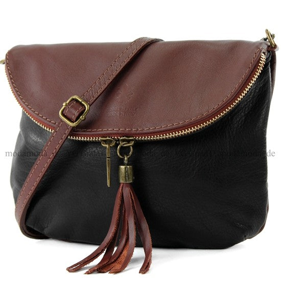 modamoda de - T07 - ital. Umhänge Clutch Klein Nappaleder