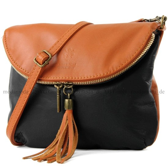 modamoda de - T07 - ital. Umhänge Clutch Klein Nappaleder