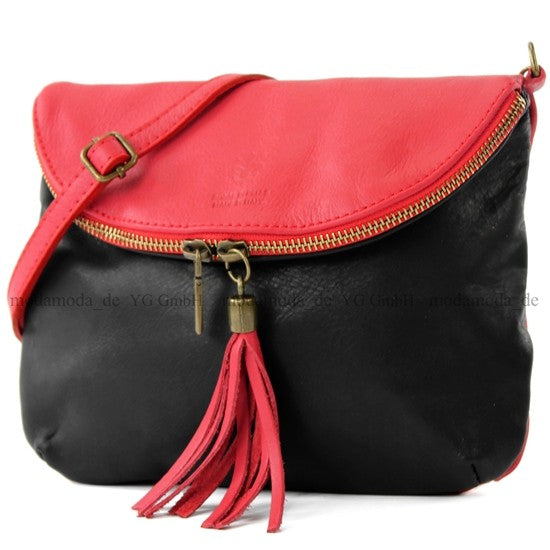 modamoda de - T07 - ital. Umhänge Clutch Klein Nappaleder