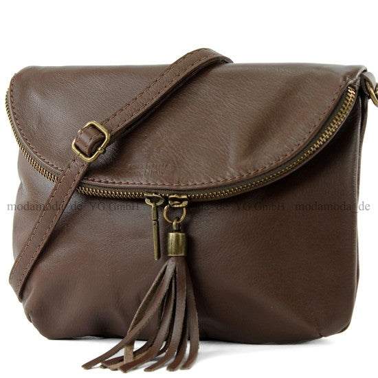 modamoda de - T07 - ital. Umhänge Clutch Klein Nappaleder