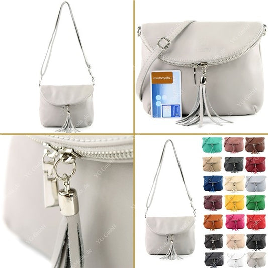 modamoda de - T07SI - ital. Umhängetasche Klein aus Nappaleder