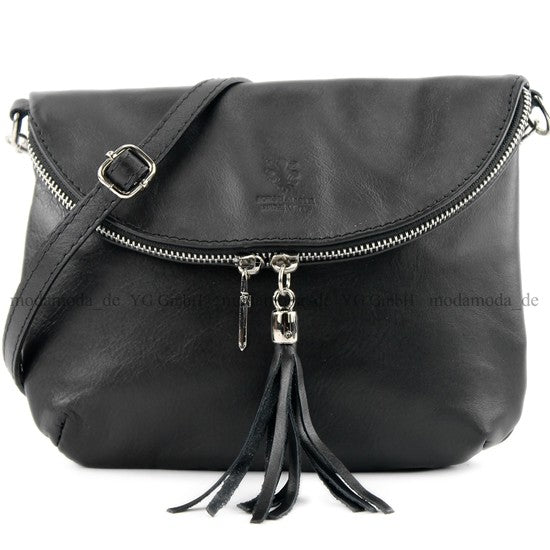 modamoda de - T07SI - ital. Umhängetasche Klein aus Nappaleder