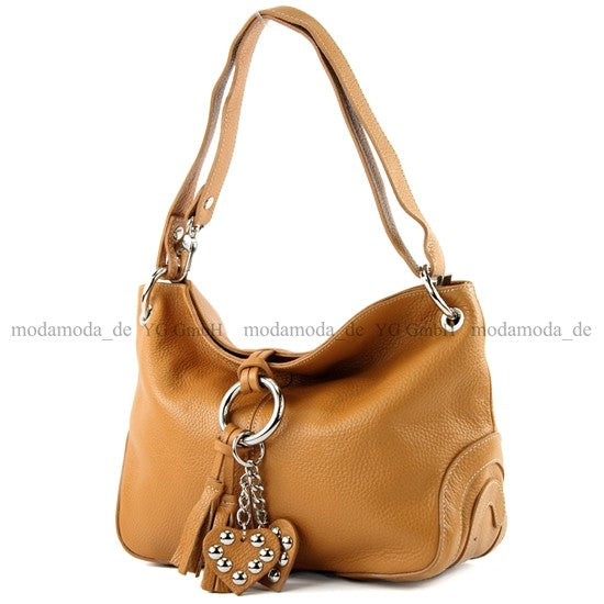 modamoda de - T10 - ital. Leder Schultertasche Umhängetasche