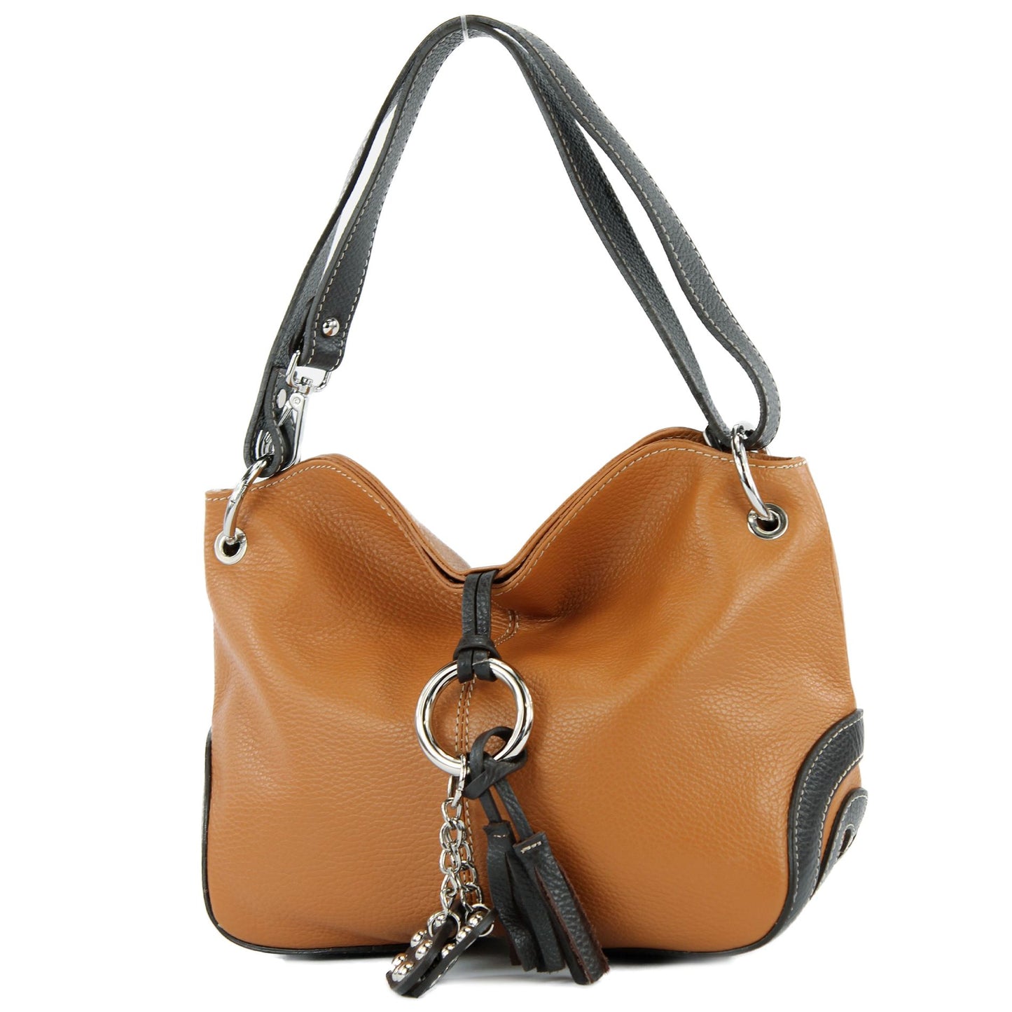 modamoda de - T10 - ital. Leder Schultertasche Umhängetasche