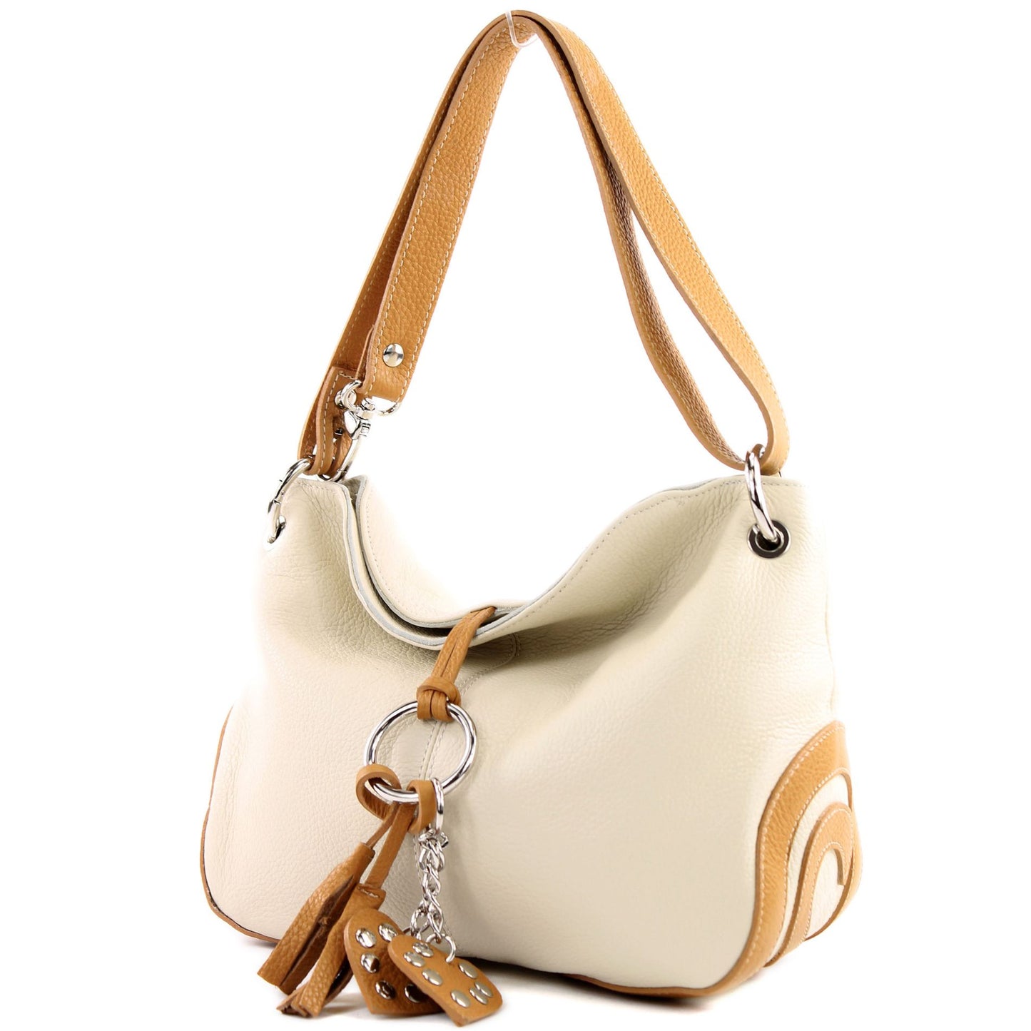 modamoda de - T10 - ital. Leder Schultertasche Umhängetasche