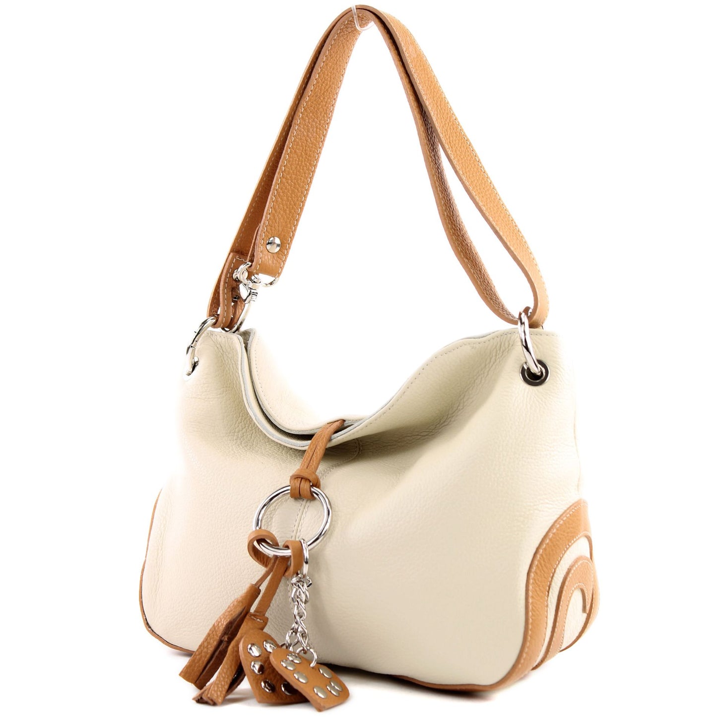 modamoda de - T10 - ital. Leder Schultertasche Umhängetasche