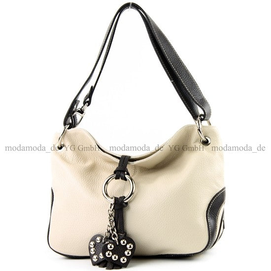 modamoda de - T10 - ital. Leder Schultertasche Umhängetasche