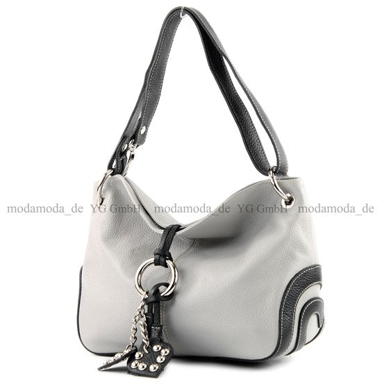 modamoda de - T10 - ital. Leder Schultertasche Umhängetasche