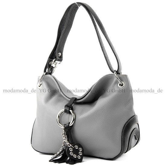 modamoda de - T10 - ital. Leder Schultertasche Umhängetasche